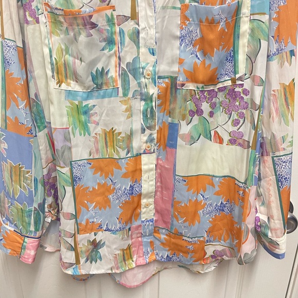 By Anthropologie Colorful Multi Pattern Button Down - Picture 8 of 12